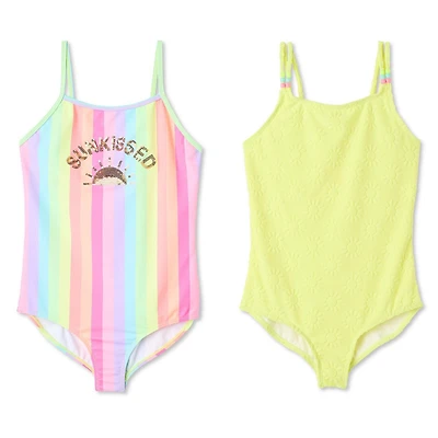 Lot de 2 maillots de bain 1 pièce Btween pour filles