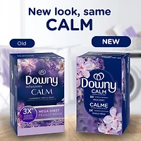 Downy CALM, Mega Dryer Sheets, Laundry Fabric Softener, Lavender and Vanilla Bean 120CT