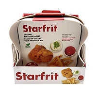 Starfrit Silicone Air Fryer Basket, Rectangular, 1 Pack, BPA-Free, Reusable, Fits 3–8 QT, Heat Resistant, Non-Stick
