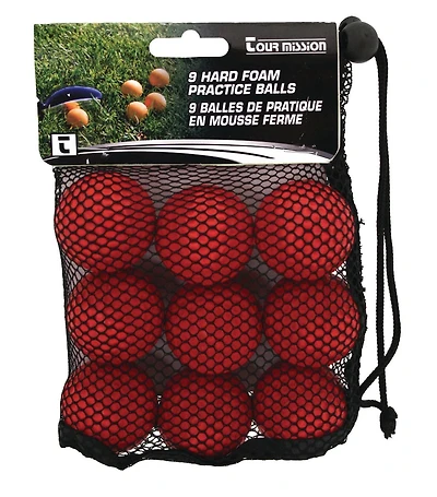 Balles de Pratique en mousse ferme, Paquet de 9 par Tour Mission