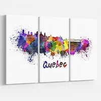 Design Art Quebec Skyline Canvas Print