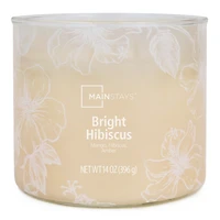 Mainstays 3-Wick Textured Wrapped Hibiscus Scented Candle, 14 oz