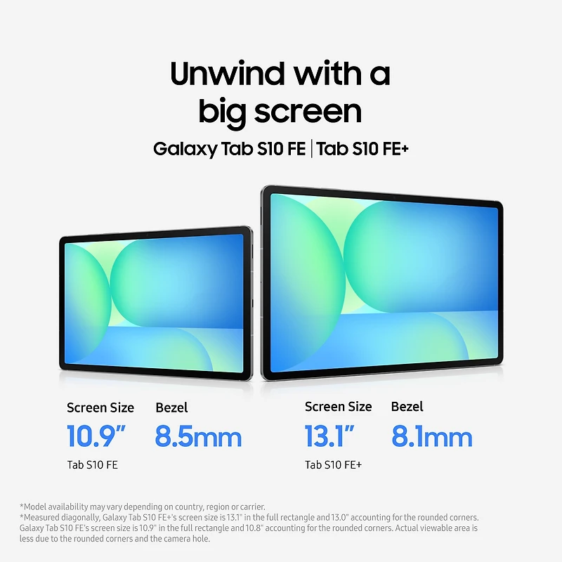 Samsung Galaxy Tab S10 FE+, 8GB+128GB, Bleu clair