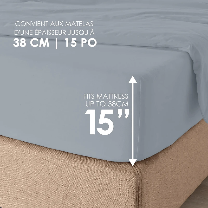 Hometrends 400 Thread Count 100% Cotton Sheet Set - Sateen