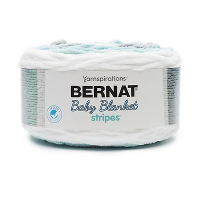 Bernat® Fil Baby Cover Stripes™, Polyester #6 Super Volumineux, 10,5oz/300g, 220 Yards