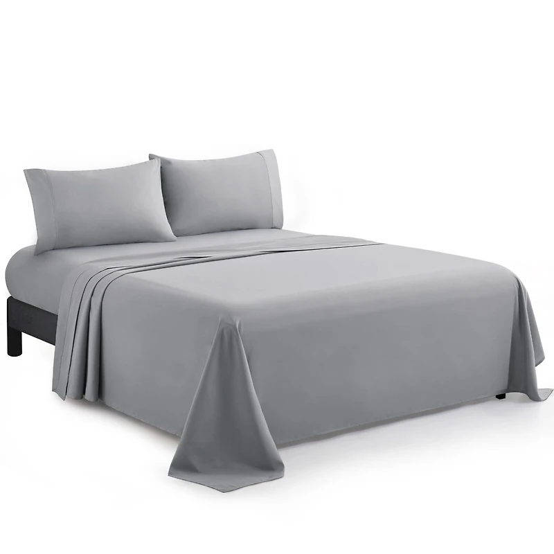 Literie Marina Decoration, 600 fils/cm², ultra douce, à poches profondes, en coton percale fibres longues, toutes saisons
