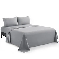 Literie Marina Decoration, 600 fils/cm², ultra douce, à poches profondes, en coton percale fibres longues, toutes saisons