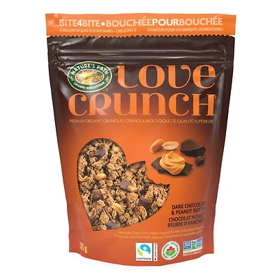 Love Crunch Dark Chocolate and Peanut Butter Premium Organic Granola