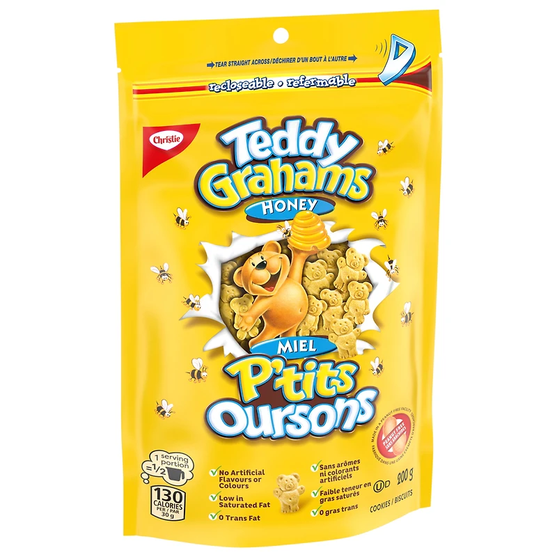Christie, Teddy Graham Cookies, made in a peanut-free factory, school Snacks, Individually Wrapped