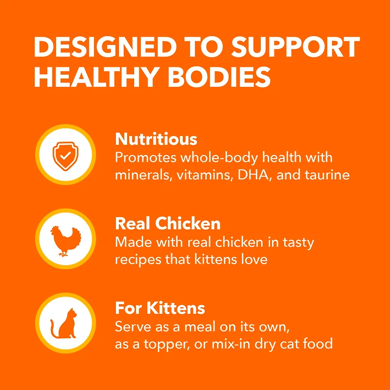 Iams Perfect Portions Grain Free Chicken Paté Healthy Kitten Wet Cat Food