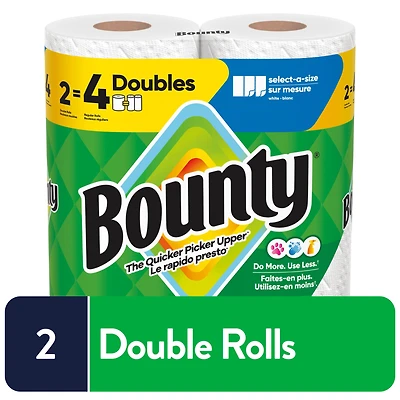 Bounty Paper Towel, 2 Rolls (4 Regular Rolls Equivalent)