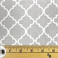 Fabric Creations Light Grey White Moroccan Lantern Cotton Fat Quarter 45 × 53 cm (18 × 21 in), 18x21