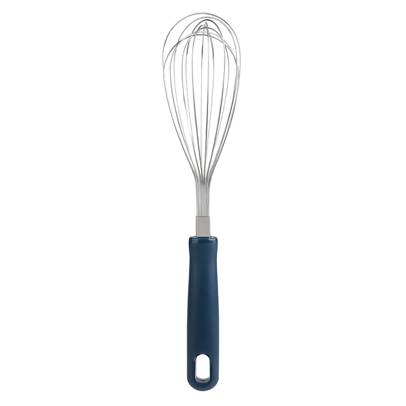 Mainstays 29cm Stainless Steel Balloon Whisk, 14-Wire Kitchen Tool, Navy