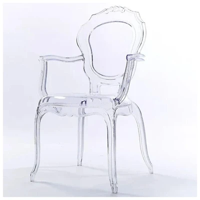 Chaise à accoudoirs en plastique transparent de la collection Heavenly