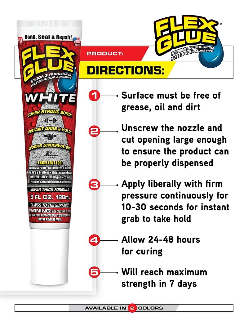Flex Glue White 6 oz