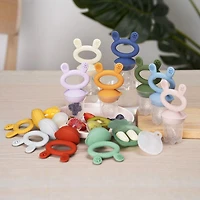 Combo Mini Freeze-N-Feed Haakaa avec Distributeur de Nourriture en Silicone & Plateau Mini Nibble en Silicone|Distributeur de Nourriture Solide pour Bébé|Moule à Sucette de Lait Maternel & Distributeu