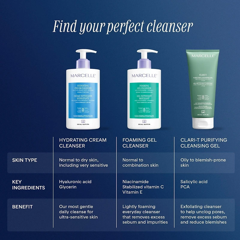 Marcelle, Hydrating Cream Cleanser, 500mL
