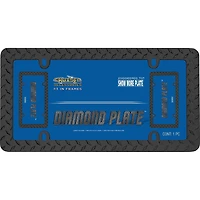 Cruiser Accessories Diamond Plate, Black License Plate Frame