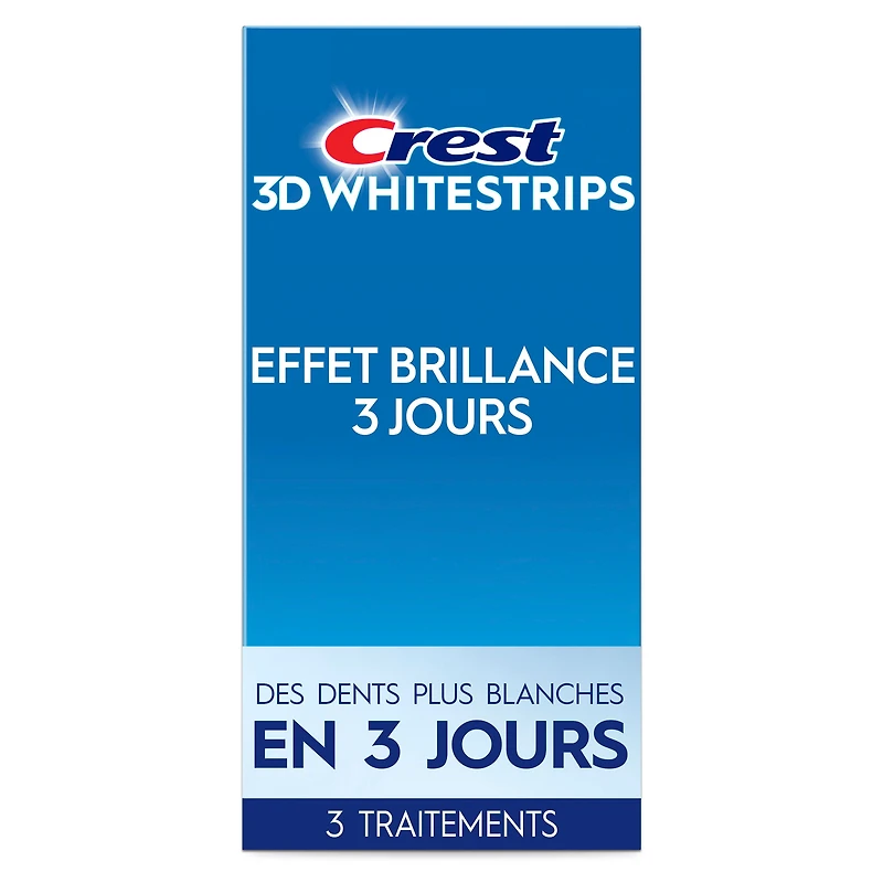 Crest 3DWhitestrips 3 Day Brightener At-Home Teeth Whitening Kit, 3 Treatments, Whiter Teeth in 3 Days