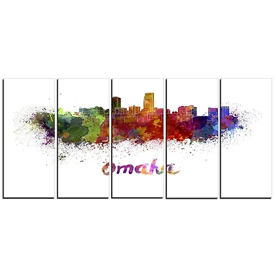 Design Art Omaha Skyline Canvas Print