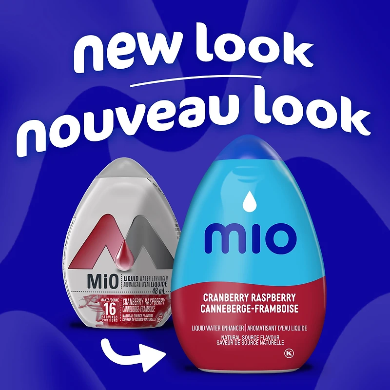 Aromatisant D'Eau Liquide Canneberges Et Framboises, Bouteille