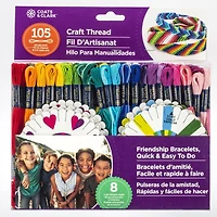 Coats & Clark™ Kit de Bracelets d'Amitié en Fil Artisanal Lot de 105