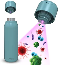 UVBrite 550 ml Self Cleaning Bottle with UV-C Sterilization, Black