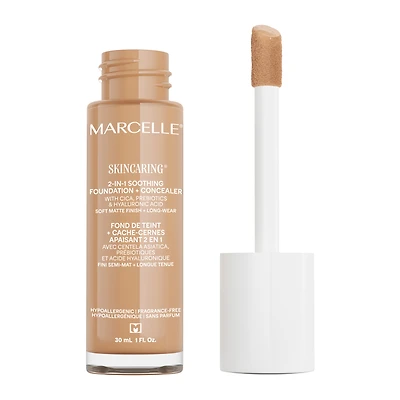 Marcelle Skincaring Fond de Teint + Cache-Cernes Apaisant 2 en 1