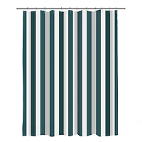 Mainstays 16-Piece Teal Shower Curtain Bathroom Set – Fabric Curtain with Rug, Hooks, Soap Dispenser & Tray