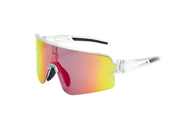 Lunettes de soleil sans pont transparentes avec accents rouges Athletic Works