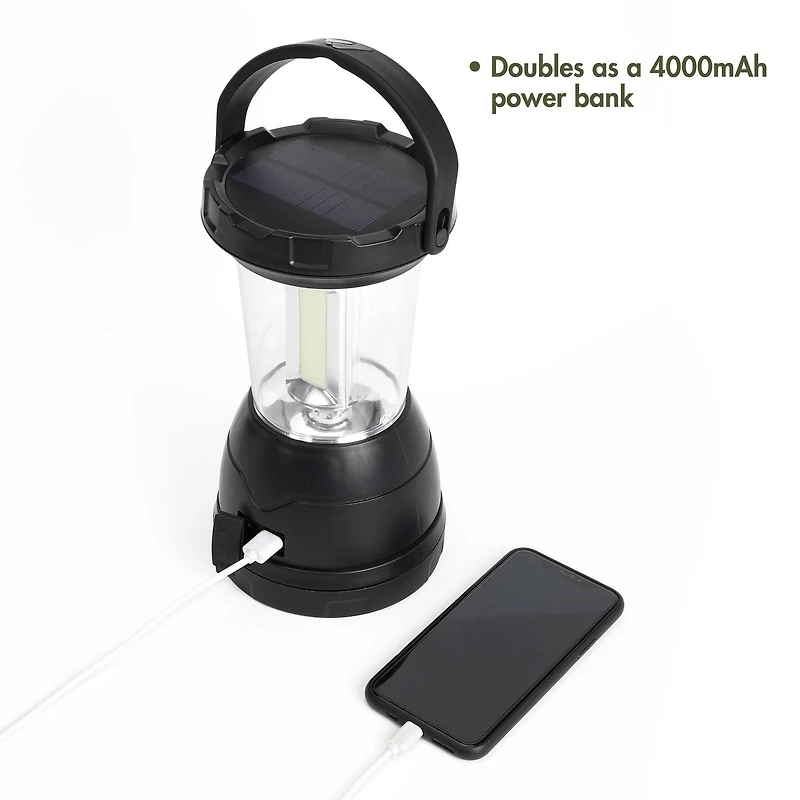 Ozark Trail Triplex LED Survival Lantern, 800 Lumens, Rechargeable, Solar and Crank