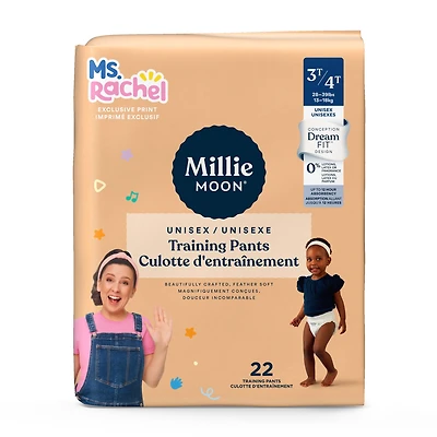 Culottes d'apprentissage Millie Moon Ms Rachel, taille 3T-4T, paquet de 22
