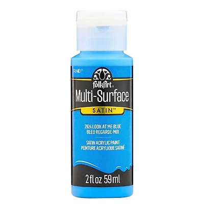 FolkArt Peinture Acrylique Satin Multi-Surface, 2 fl. oz., Bleu "Regarde-moi"