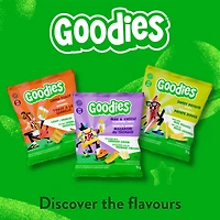Goodies Mac & Cheese Flavoured Curls. Gluten free puffed snack perfect for lunchboxes and on-the-go moments.