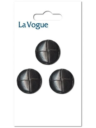 LA VOGUE Shank Button - 20 mm (0.79 in), Black