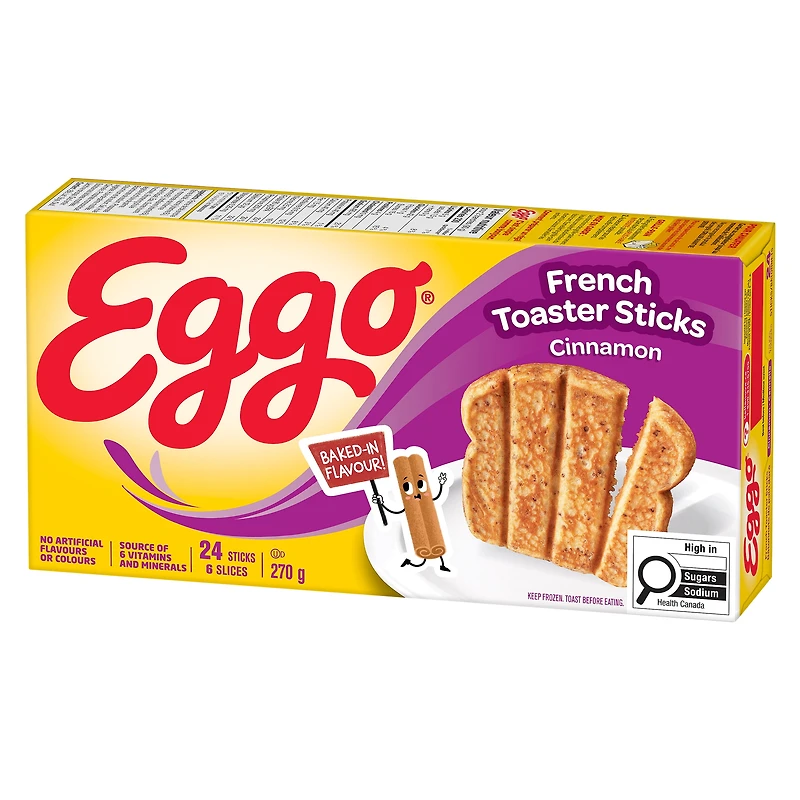 BÂTONNETS DE PAIN DORÉ KELLOGGS EGGO CANNELLE 270g BÂTONNETS DE PAIN DORÉ EGGO