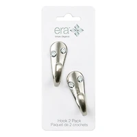 Era Single Hook 2-Pack Nickel