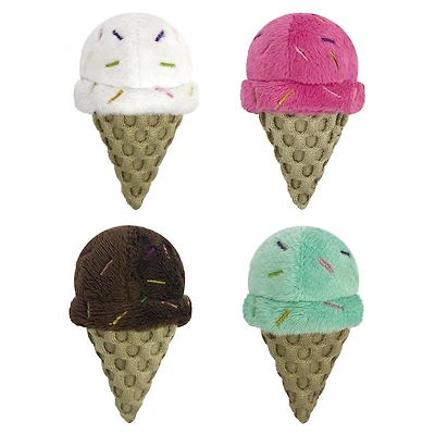 Multipet Cornet de crème glacée, jouet pour chat, couleurs assorties