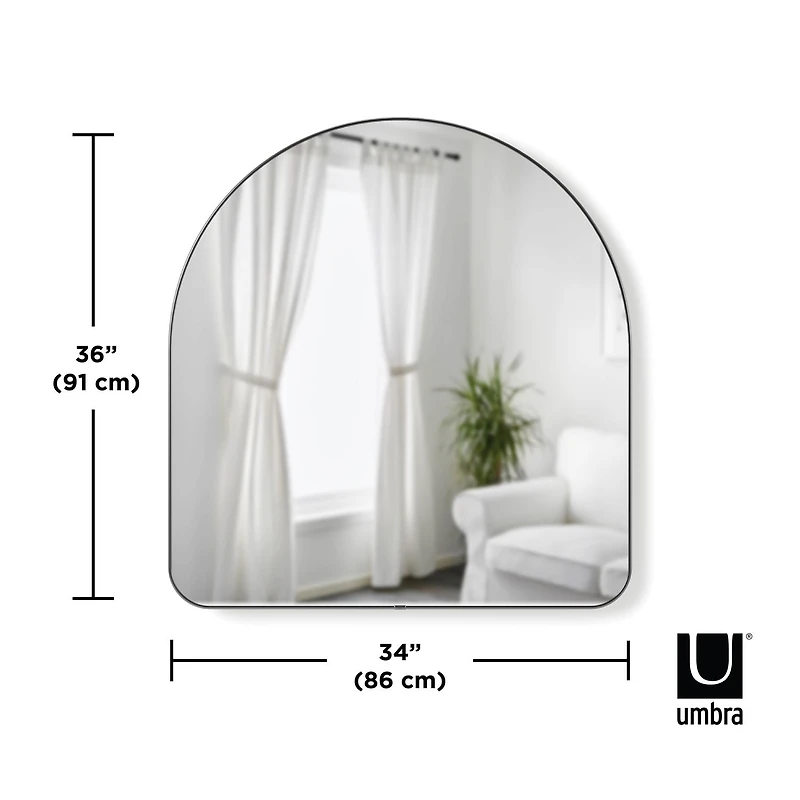HUBBA ARCHED - Miroir mural cintré H 91cm laiton