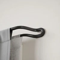 Umbra Midnight 3/4" Double Window Curtain Rod 42-120" Black