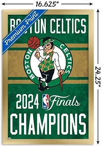 NBA Boston Celtics - 2024 NBA Finals Team Logo Wall Poster, 22.375" x 34" Framed