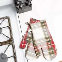 Celebration Plaid Cotton Terry Oven Mitts Set of 2