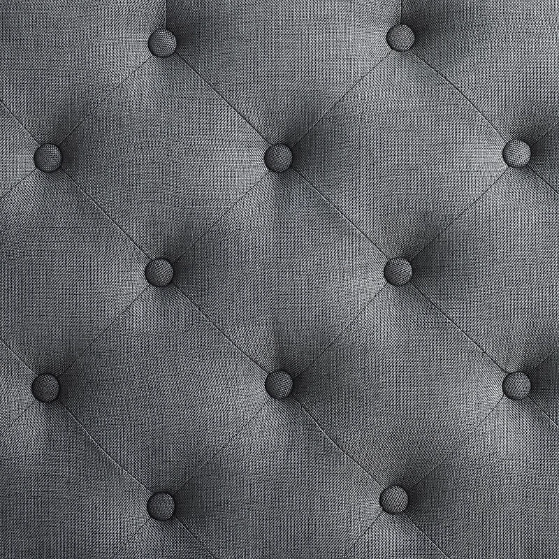Aubrey Charcoal Square Tufted Ottoman