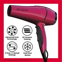 Revlon Perfect Heat® Frizz Fighter Fuchsia Hair Dryer