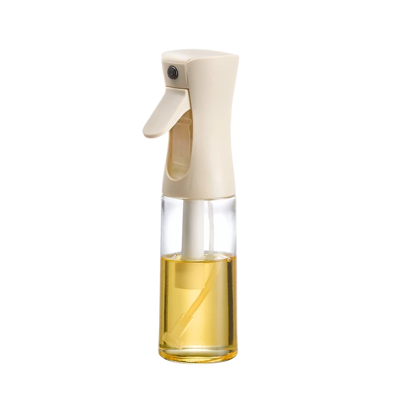 Carote Pulvérisateur d'huile de cuisine à brume fine et contrôle des portions – Flacon pulvérisateur en verre rechargeable pour huile d'olive, utilisation pour friteuse à air, salade, barbecue, 7.5oz