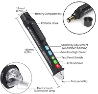 Kit de testeur électrique WorkPro 5 pièces, multimètre numérique, détecteur NCV, testeur de réceptacle GFCI, décapant de fil