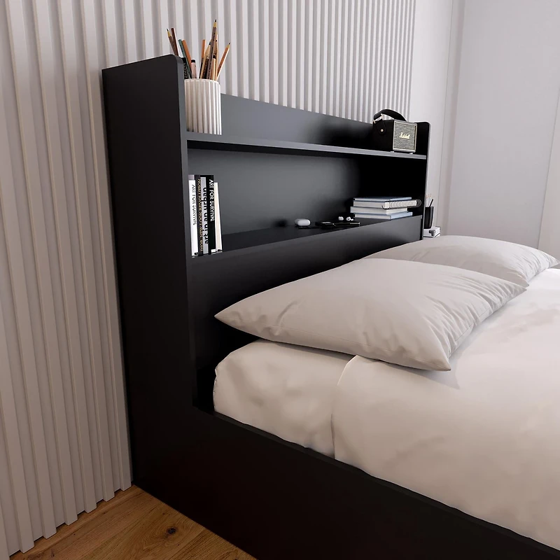 Nexera Hunter Bookcase Headboard