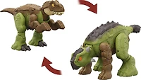 Jurassic World Dinosaur to Dinosaur Transforming Toy, Double Danger Tyrannosaurus Rex & Ankylosaurus