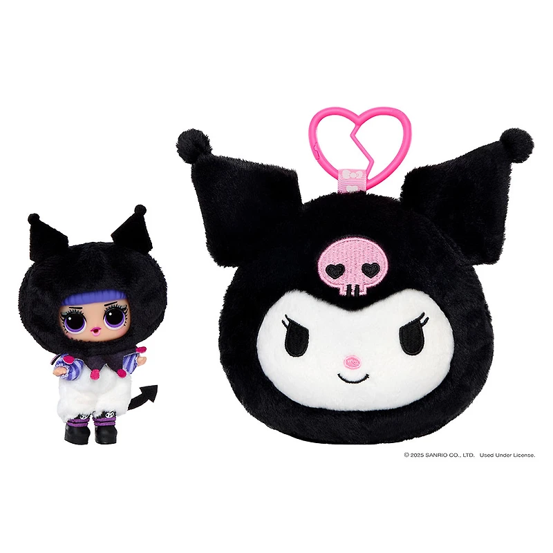L.O.L. Surprise! Loves Hello Kitty Reversible Plush Surprise with Matching Tot and Keychain
