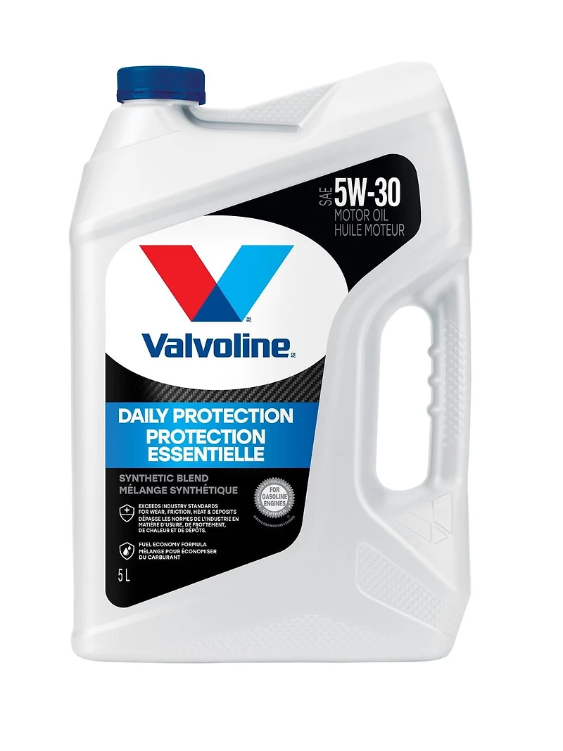 Huile à moteur Valvoline protection essentielle 5W30 au mélange synthétique 5L